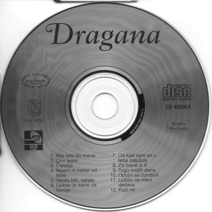 Dragana Mirkovic 1994 Nije Tebi Do Mene cd