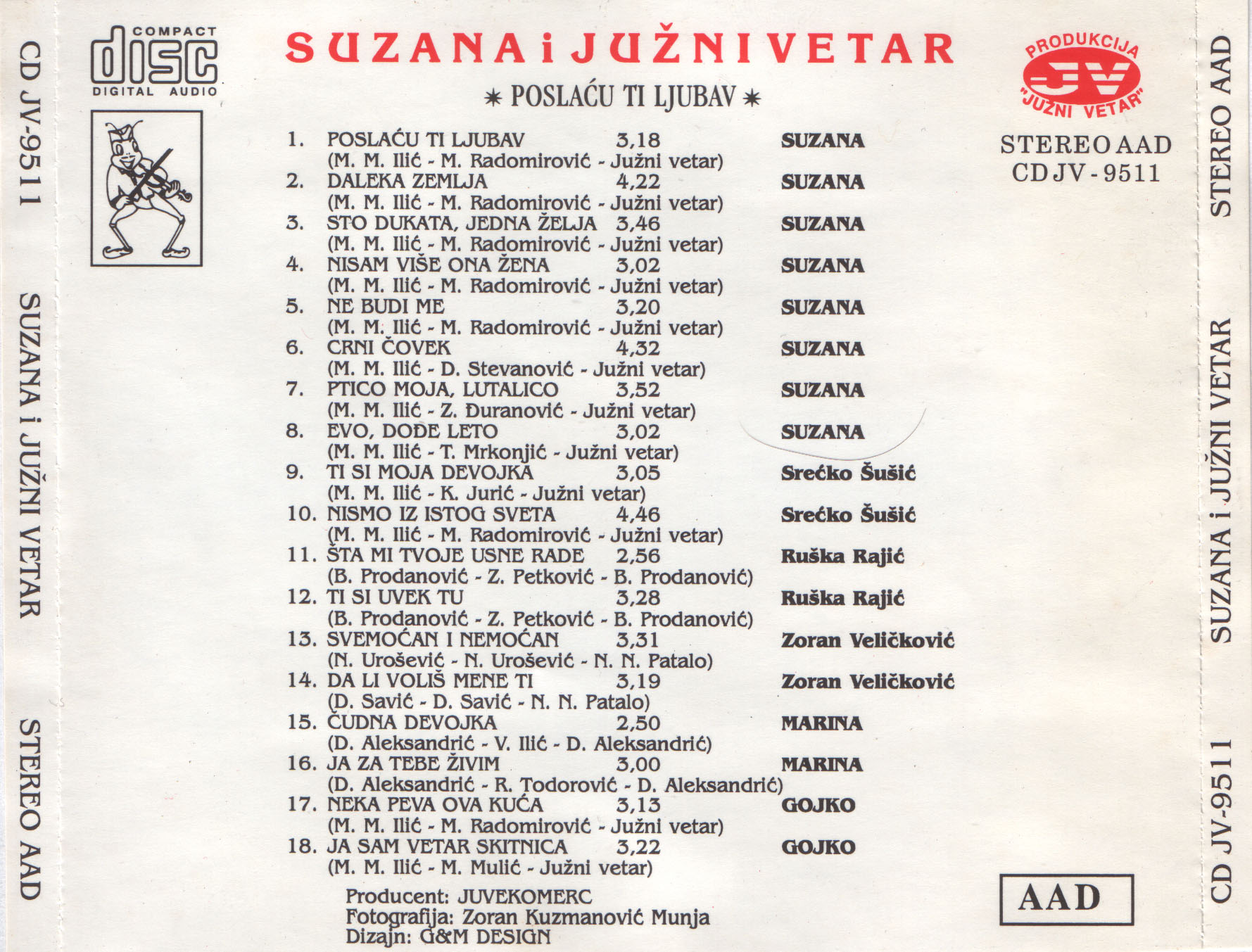 Suzana Jovanovic 1995 Zadnja